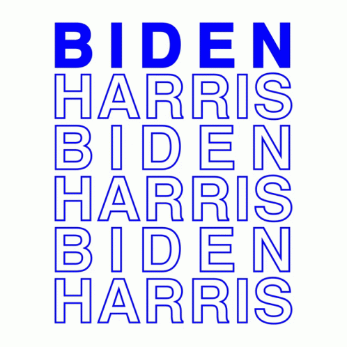 the side of a white sheet that has the words'ridden, harris, biden, harris, and bided - harris