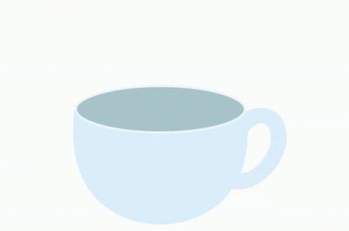 a plain white cup sits empty on a white surface