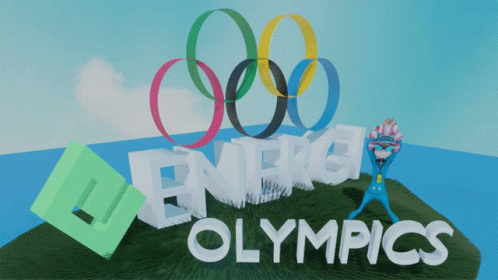 a olympics logo that has a fake olympic rings on top