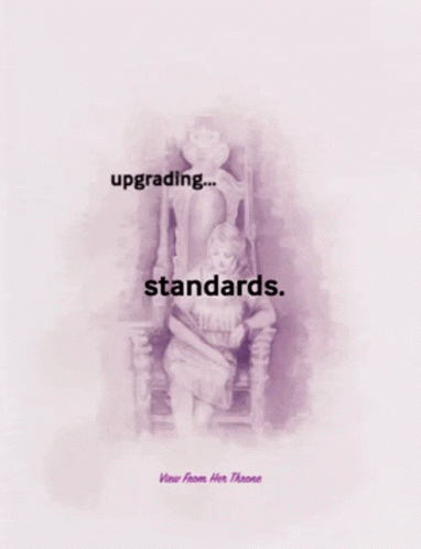 the text, upgrade standards, is written in purple and white