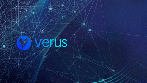 the word verus is on a colorful background