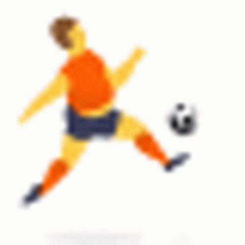 a person that is kicking a soccer ball