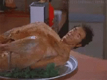 there is a turkey on the plate ready to be cooked