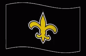 the new orleans flag on a black background