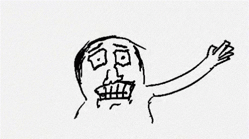 a drawing with one hand in the air and two eyes, on top of a background