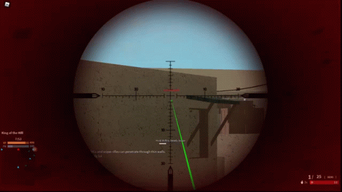 a 3d rendering of the sight scope on a night vision object