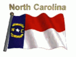 a flag with the words north carolina flying