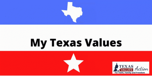 a flag with text that reads, my texas sales