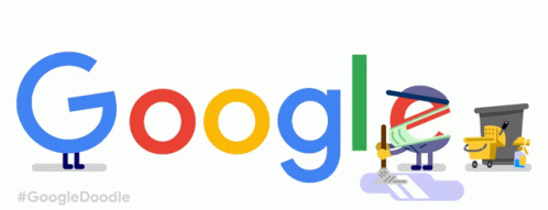 an animated logo depicting the letter google