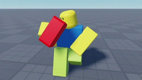 a cartoon character holds onto a piece of colored paper