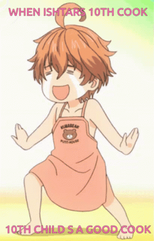 an animated cartoon of a  wearing an apron