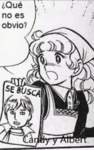 a cartoon showing a girl and a boy with spanish words