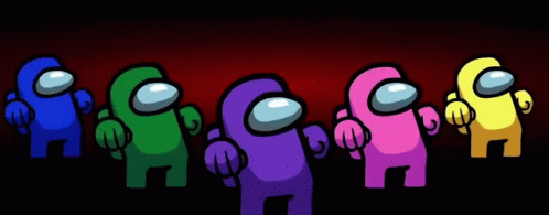 group of multicolored character standing in an animation style