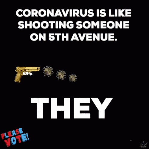 the text is a joke that says coronas are like shooting someone on 30th avenue
