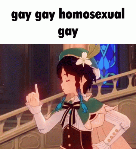 an anime cartoon showing that she is gay