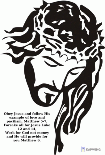 the face of jesus with a quote about it