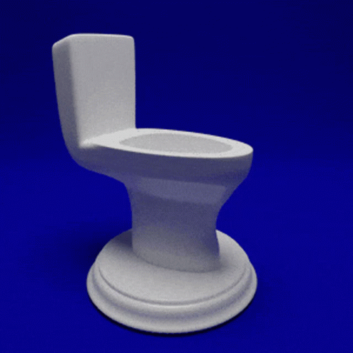 a white toilet on a red carpet and a white object