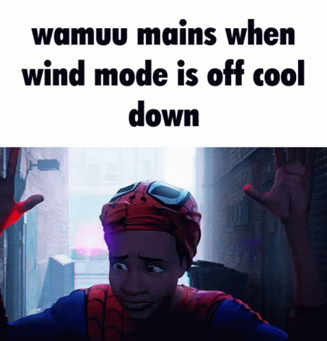 the caption reads, wanu mains when wind mode is off too down