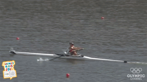 olympic rowing team during the games in the water