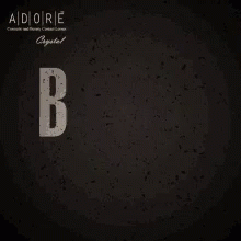 the word b is placed in a circle on a black background
