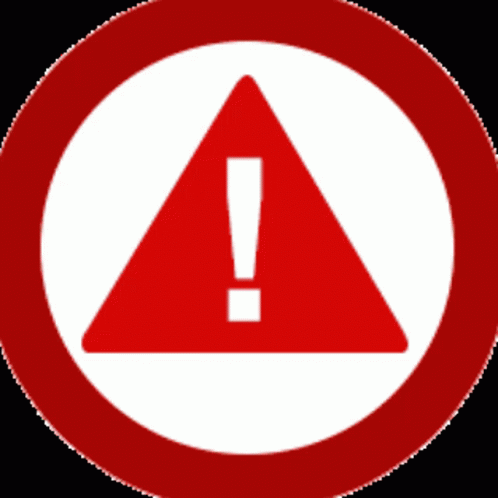 a blue sign indicating that a blue triangle with a warning symbol is in the center of a round
