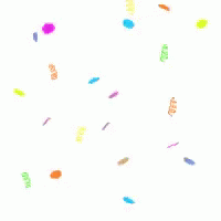an abstract po with different colors of confetti