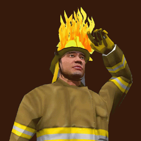 a fireman in a firefighter's uniform with a fire hat