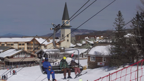 skiers on the slopes of a ski resort