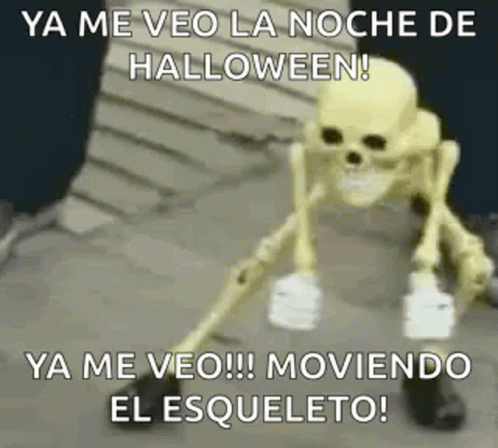 a strange ghost with legs and one arm has an extra message in spanish