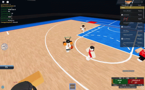 a virtual basketball game is set up in the dark