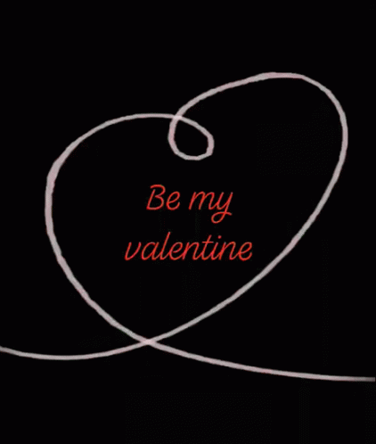 a heart with writing that says be my valentine