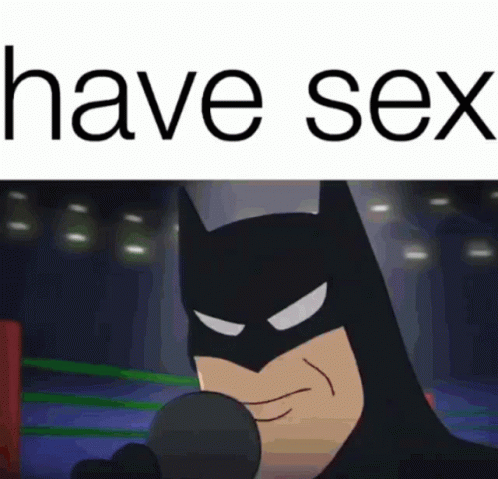 comic strip showing the phrase, me have sex, with bat