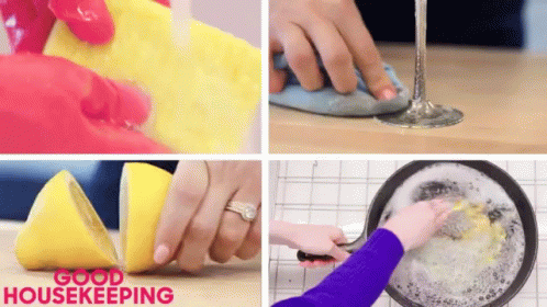 a woman is making homemade soapy blue and purple decorations