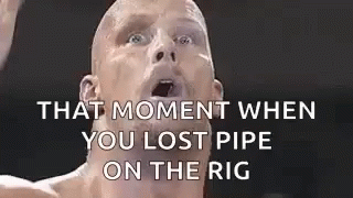 an animation image with text that says, that moment when you lost pipeline on the rig
