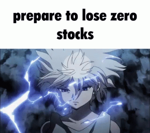 a dragon ball character with the words prepare to lose zero stocks
