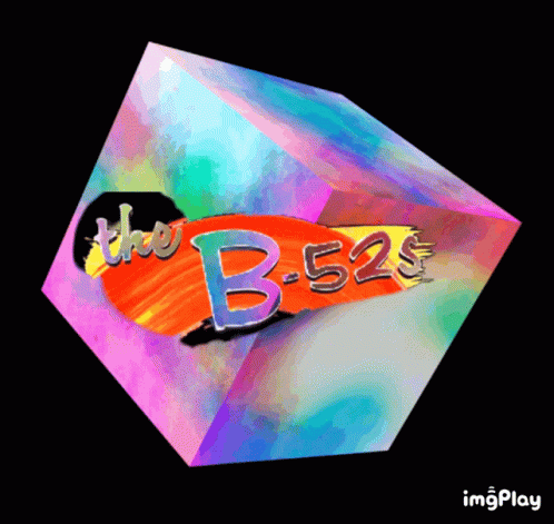 a very colorful art object that appears to be the b - 52's logo
