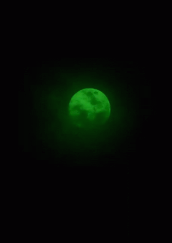a green object with a black background
