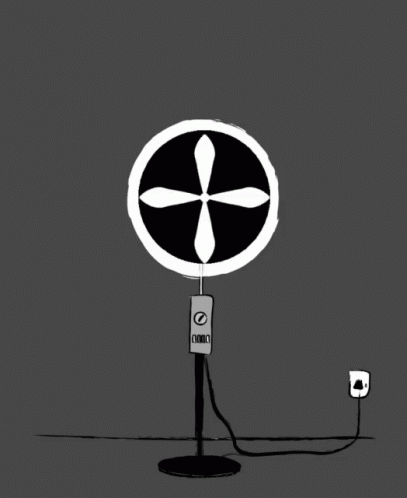 an electrical plugged in to the ground and has a black and white cross