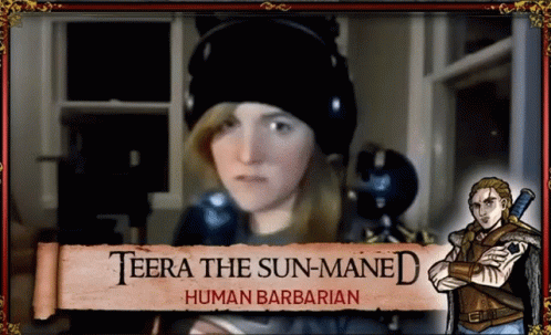 a po of a young man holding a sword with a book cover above it that reads terra the sun - maned human barian