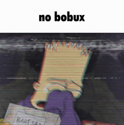 a cartoon picture with the words no bobx on it