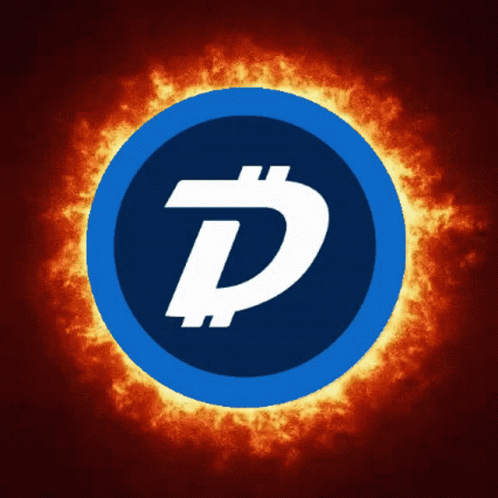 a blue background with an orange and brown circle that says,'bitcoin '