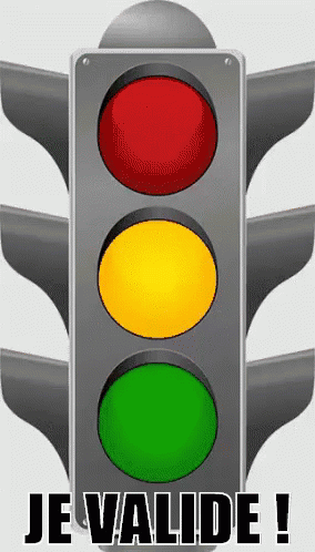 a traffic light that has a slogan about it