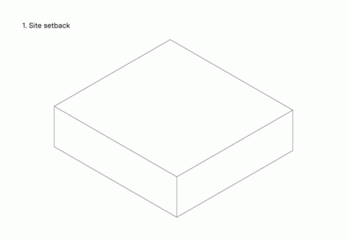 an outline for a white box with some lines on it