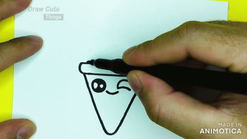 a person drawing on white paper while another hand holds a pen