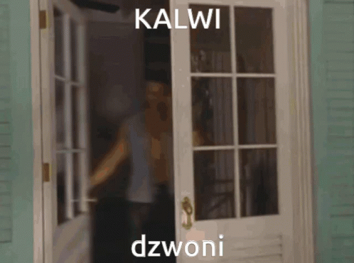 a woman in front of a door that says kawai