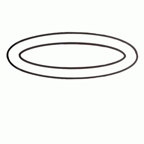 an oval frame with a line around it