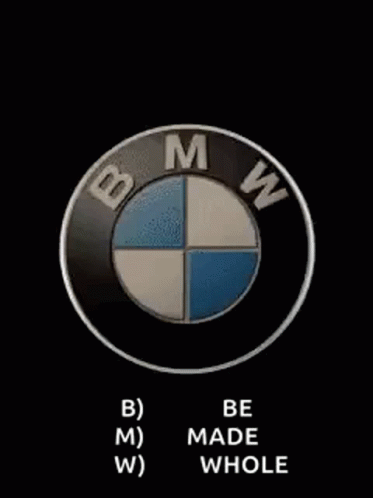 the front view of a bmw emblem on a phone