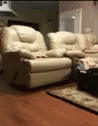 a living room with many white couches