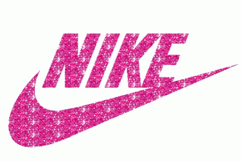 a purple nike logo with stars in the background