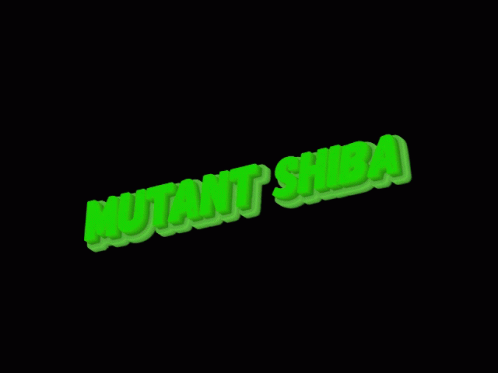 there is a dark and glowing logo that says mutant shrap